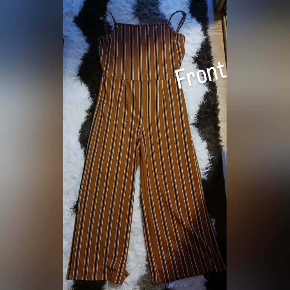 See You Monday LA, size XL, burnt orange striped jumper.
